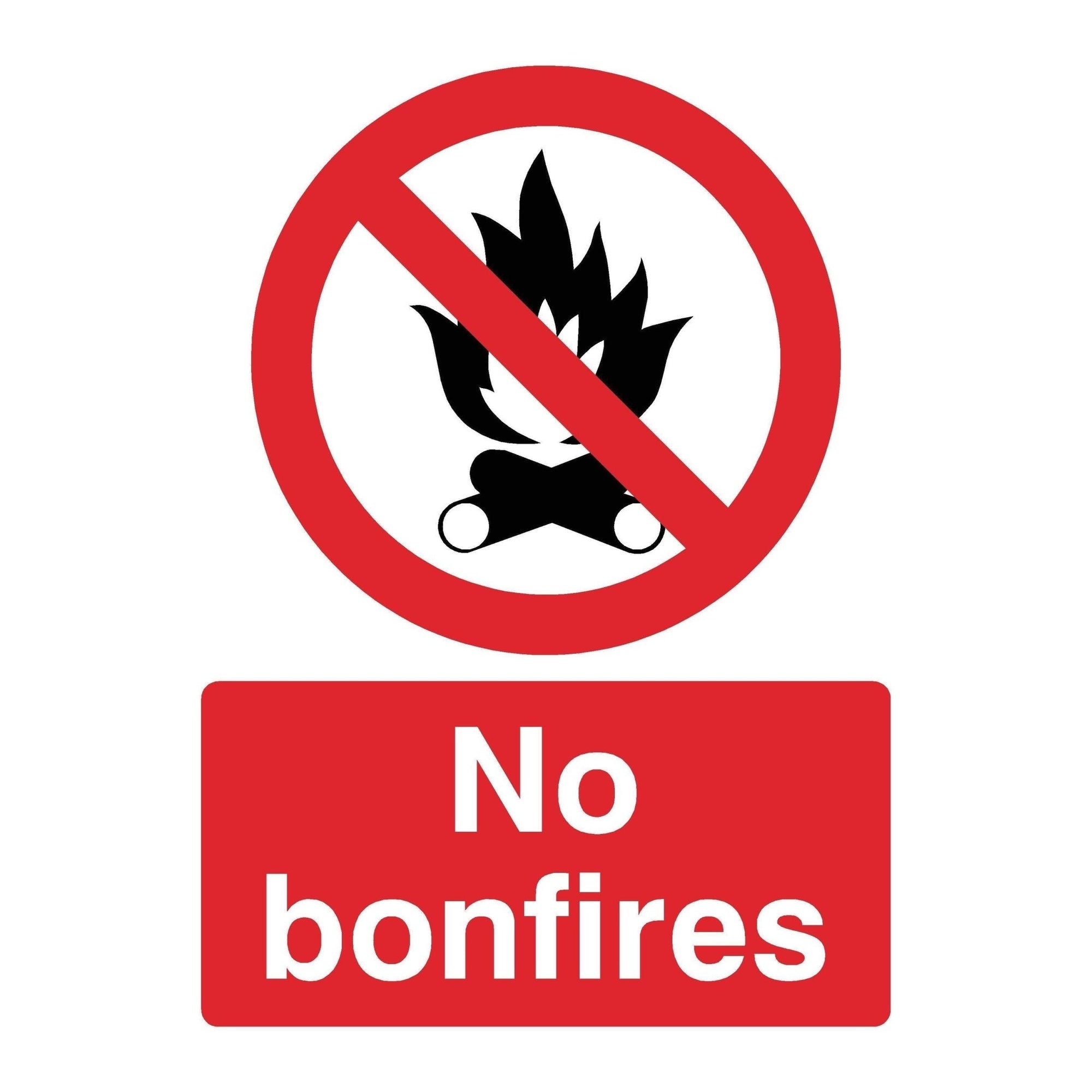 No Bonfires Prohibited Sign