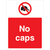 No Caps Sign