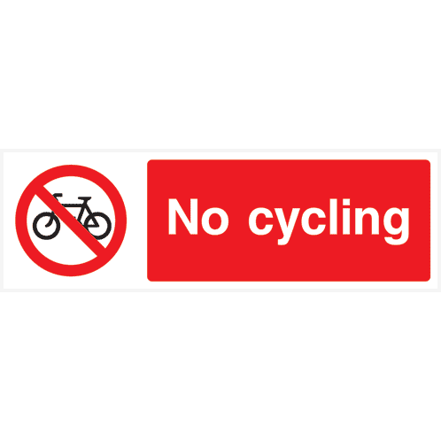 No Cycling Sign