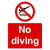 No Diving Sign