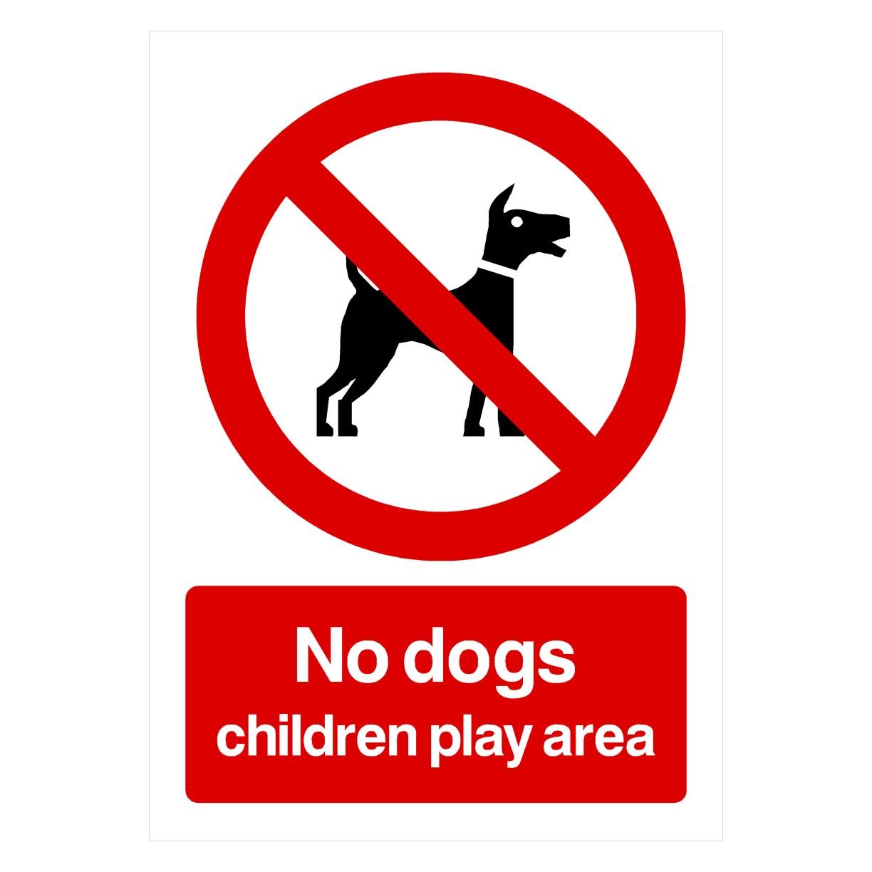 No Dogs Childrens Play Area Sign