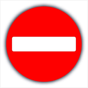 No Entry Waymarker sign