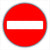 No Entry Waymarker sign