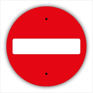 No Entry Waymarker sign