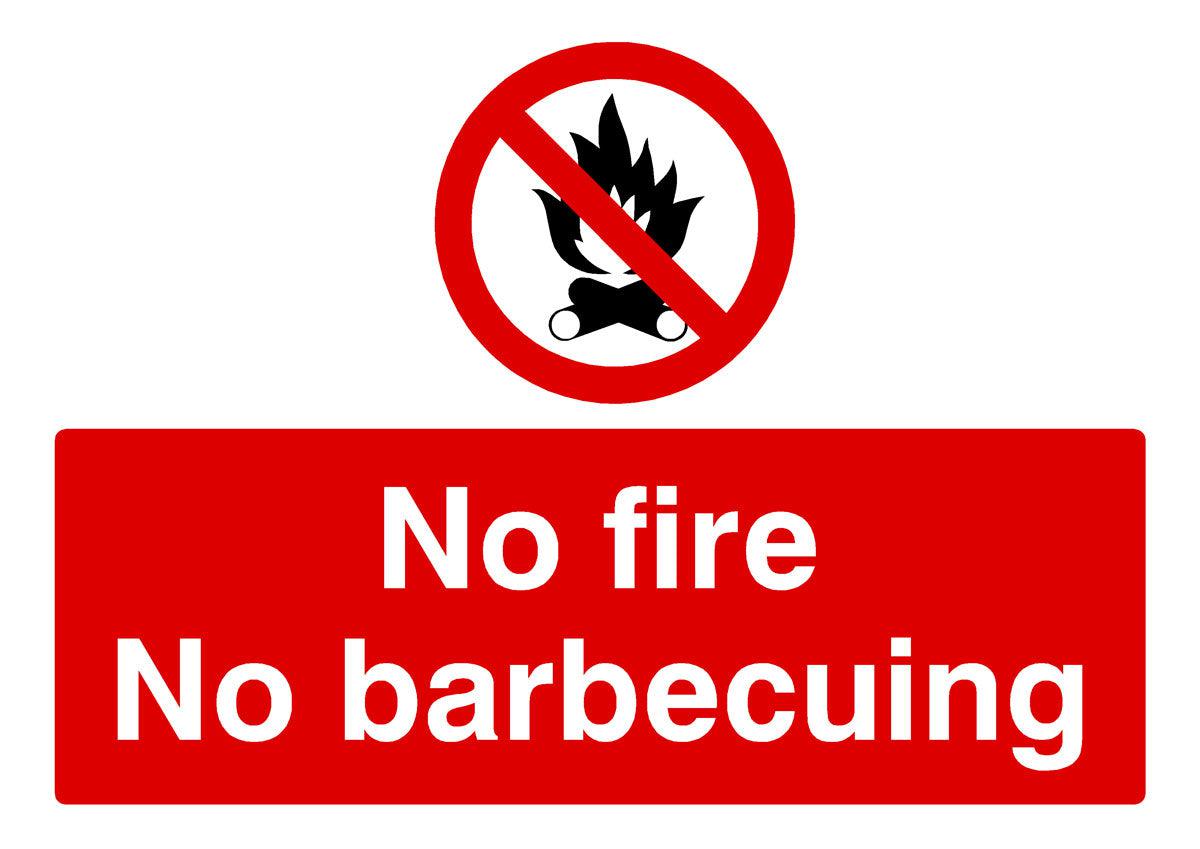 No Fire No Barbecuing Prohibited Sign Landscape