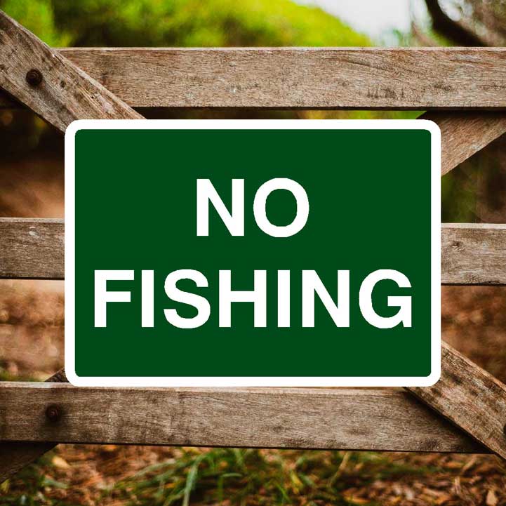 No Fishing Sign