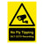 No Fly Tipping 24/7 CCTV Yellow Sign