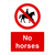 No Horses Sign