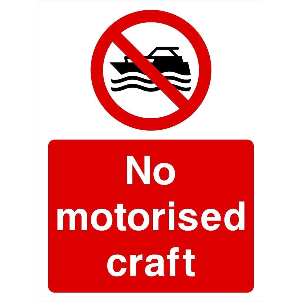 No Motorised Craft Sign