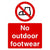 No Outdoor Footwear Sign