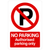 No Parking Authorised Parking Only P Sign Portrait