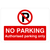 No Parking Authorised Parking P Sign Landscape