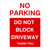 No Parking Do Not Block Driveway Portrait Sign