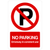 No Parking Driveway Constant Use P Sign Portrait