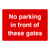 No Parking In Front Of These Gates Sign