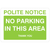 No Parking In This Area Sign in Bright Green