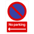 No Parking Left Arrow At Any Time Sign Portrait