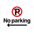 No Parking Left Arrow Prohibition P Sign Landscape