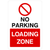 No Parking Loading Zone Portrait Sign