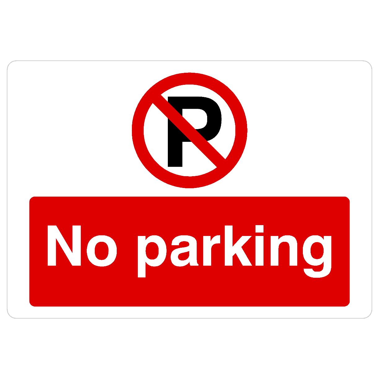 No Parking P Sign Landscape