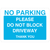 No Parking Please Do Not Block Driveway Sign Bright Blue