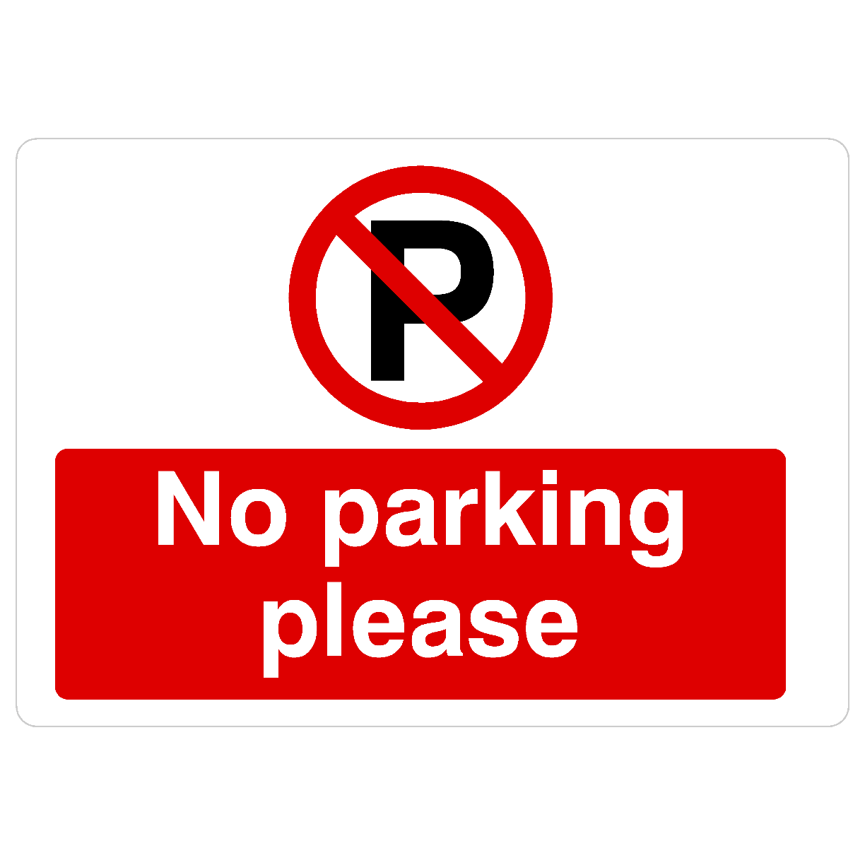 No Parking Please P Sign Landscape