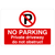 No Parking Private Driveway Do Not Obstruct P Sign Landscape