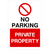 No Parking Private Property Portrait Sign