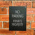 No Parking Private Property Sign Midnight Black