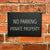 No Parking Private Property Sign Midnight Black Landscape