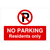 No Parking Residents Only P Sign Landscape