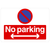 No Parking Right and Left Arrow At Any Time Sign Landscape