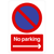 No Parking Right Arrow At Any Time Sign Portrait