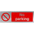 No Parking Sign Brushed Silver Landscape