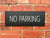 No Parking Sign Midnight Black Landscape