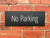 No Parking Sign Midnight Black Landscape