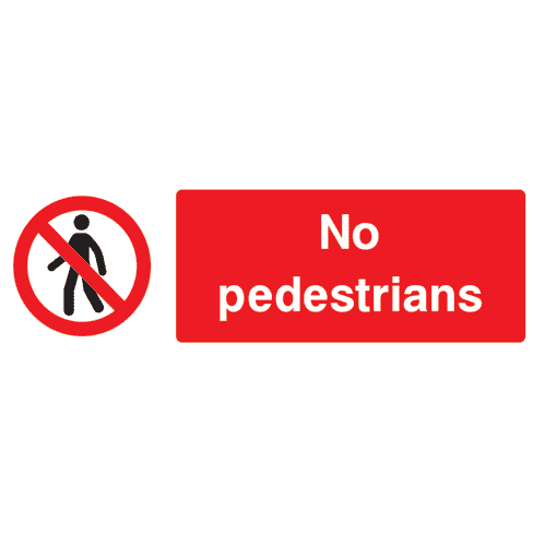 No Pedestrians Sign Landscape