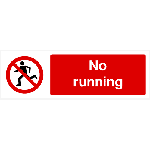 No Running Sign