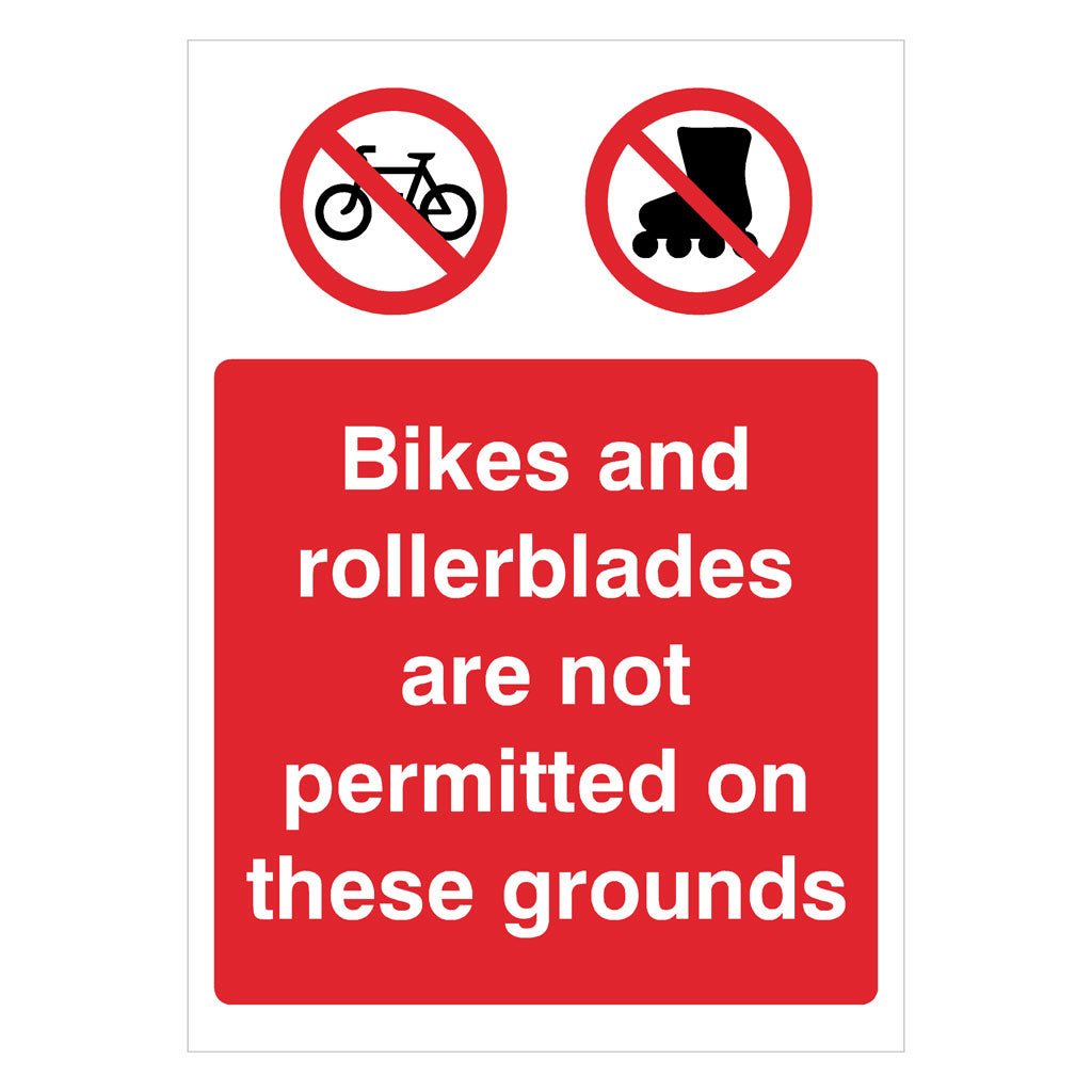 No Skateboarding No Bicycles No Ball Games Sign