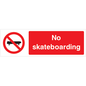 No Skateboarding Sign