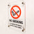 No Smoking Against The Law Toilet Sign Clear Acrylic