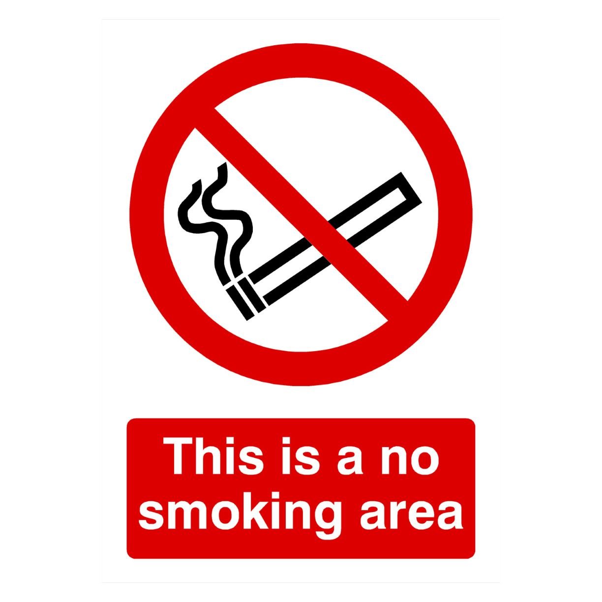 No Smoking Area Sign