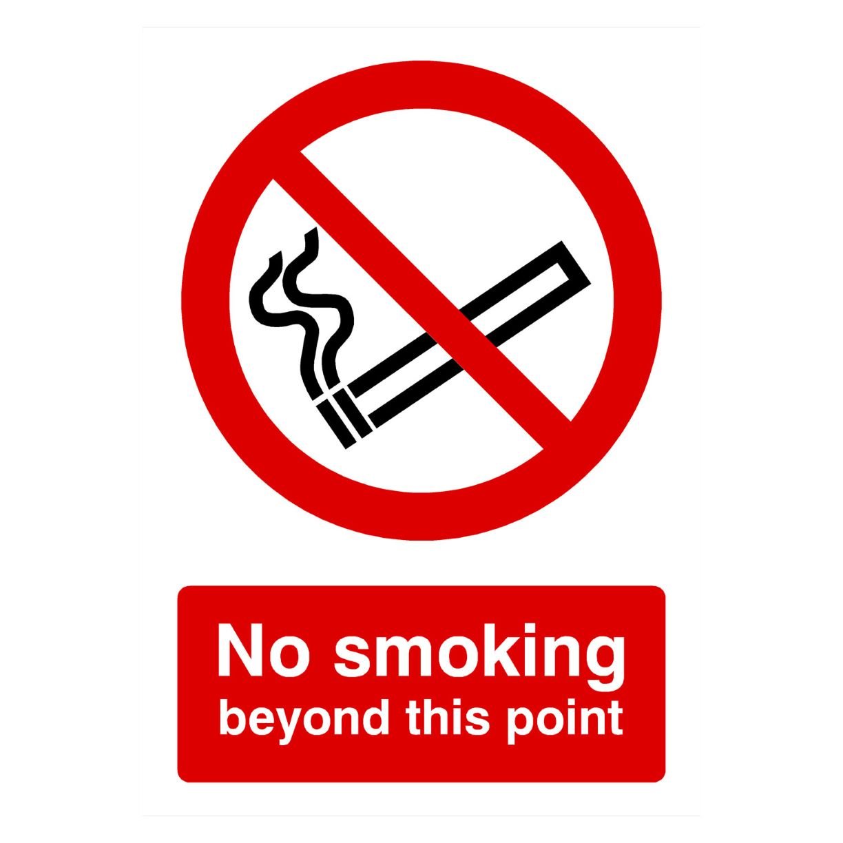 No Smoking Beyond This Point Sign