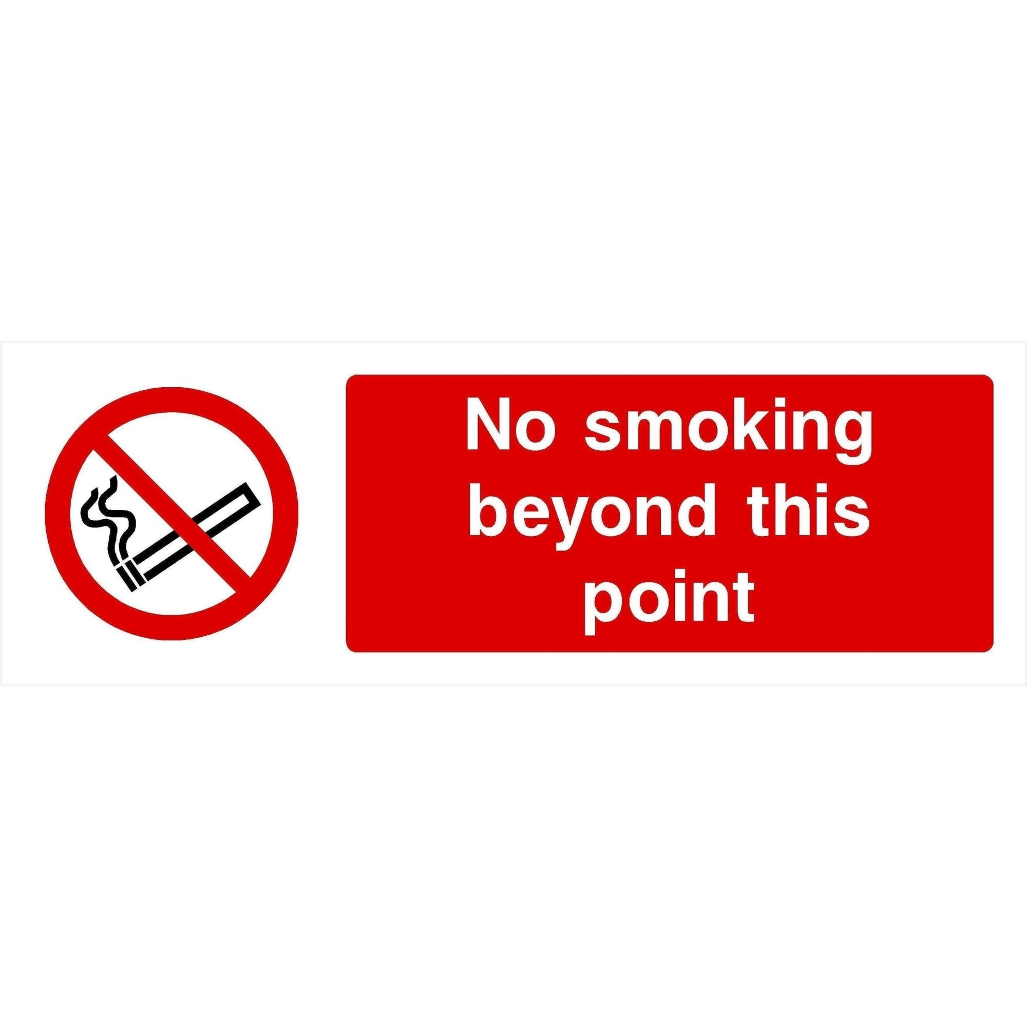 No Smoking Beyond This Point Sign