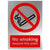 No Smoking Beyond This Point Sign in Brushed Silver