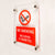 No Smoking E-Cigarettes Sign in Clear Acrylic