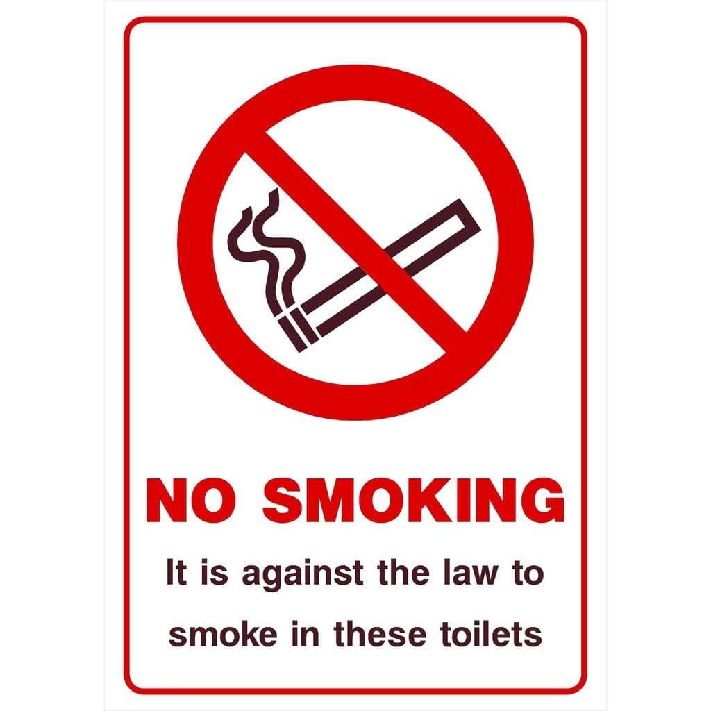 No Smoking In These Toilets Sign