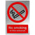 No Smoking In This Entrance Sign in Brushed Silver