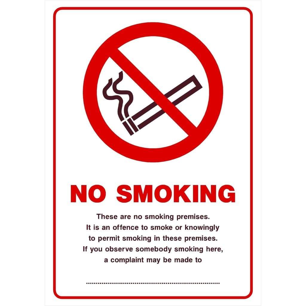 No Smoking It Is An Offence To Smoke Sign