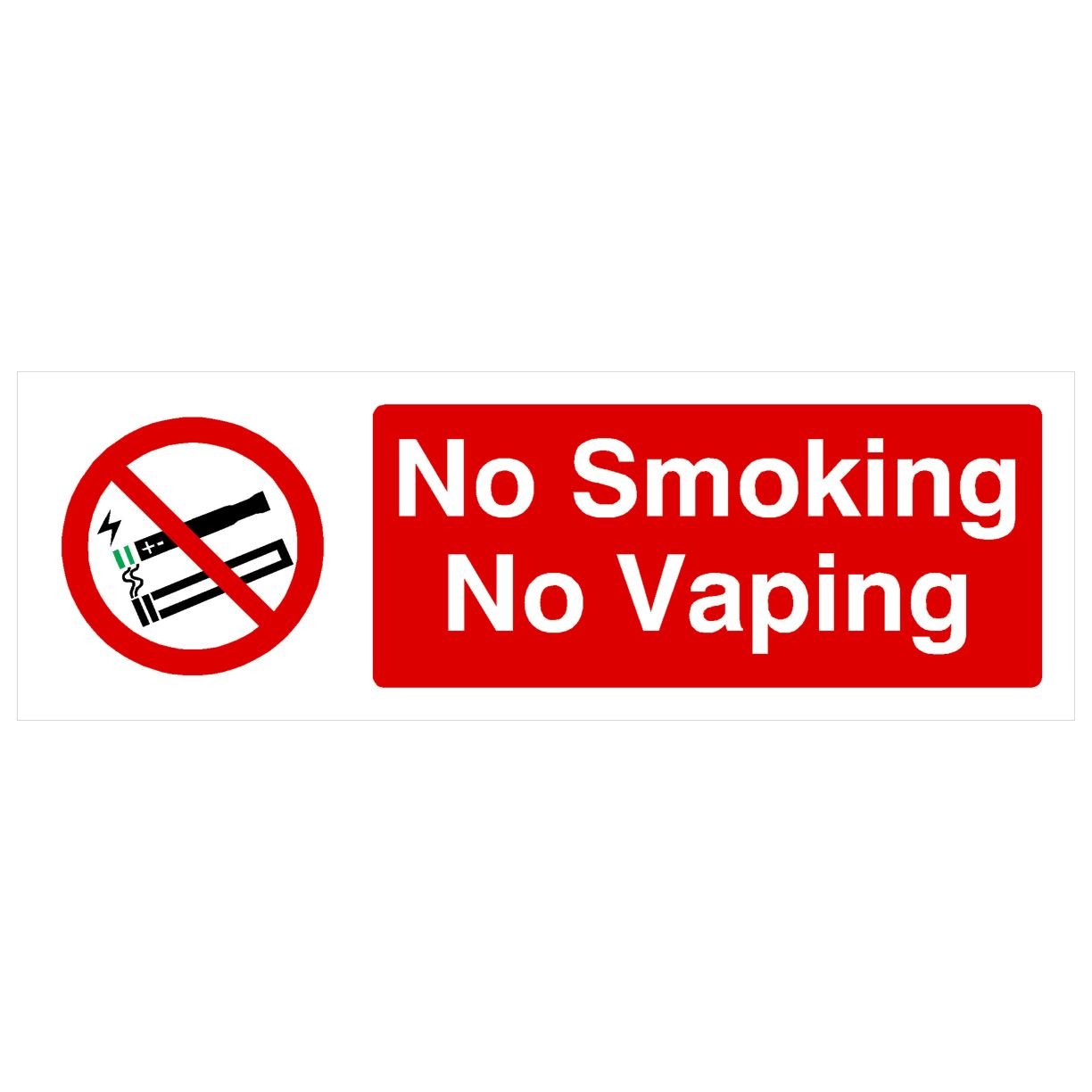 No Smoking No Vaping Sign Landscape